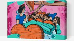  Festés számok szerint - Hófehérke és a hét törpe Méret: 40x60cm, Keretezés: Műanyagtáblával