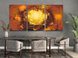  Festés számok szerint - Aranyvirág (3 db-os készlet) Méret: 40x60cm (3db), Keretezés: Kartonlemezen