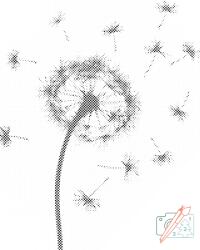 PontPöttyöző - Megfújtam a pitypangot Méret: 30x40cm, Keretezés: Kartonlemezen, Szín: Piros