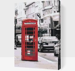  Festés számok szerint - Telefonfülke Méret: 40x60cm, Keretezés: Kartonlemezen