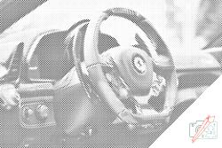  PontPöttyöző - Ferrari kormánykerék Méret: 40x60cm, Keretezés: Műanyagtáblával, Szín: Piros