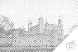 PontPöttyöző - Tower of London - Királyi Palota, Anglia Méret: 40x60cm, Keretezés: Műanyagtáblával, Szín: Kék