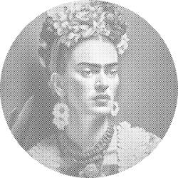 PontPöttyöző - Frida Kahlo Méret: 50x50cm, Keretezés: Műanyagtáblával, Szín: Kék