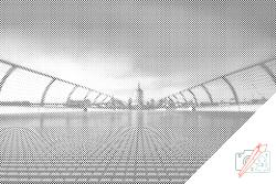  PontPöttyöző - London alkonyatkor Méret: 40x60cm, Keretezés: Kartonlemezen, Szín: Piros