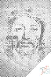 PontPöttyöző - Jézus Krisztus Méret: 40x60cm, Keretezés: Műanyagtáblával, Szín: Kék