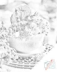  PontPöttyöző - Őszi dekoráció Méret: 30x40cm, Keretezés: Kartonlemezen, Szín: Fekete