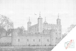 PontPöttyöző - Tower of London - Királyi Palota, Anglia Méret: 40x60cm, Keretezés: Fatáblával, Szín: Piros