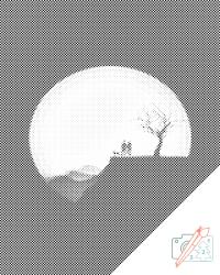  PontPöttyöző - Pár a szirten Méret: 40x50cm, Keretezés: Műanyagtáblával, Szín: Fekete