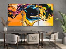 Festés számok szerint - Színes minta 2 (3 db-os készlet) Méret: 30x40cm (3db), Keretezés: Kartonlemezen