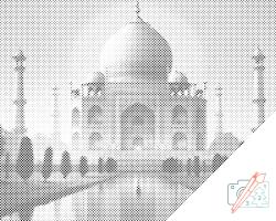 PontPöttyöző - Meseszép Taj Mahal Méret: 40x50cm, Keretezés: Műanyagtáblával, Szín: Piros