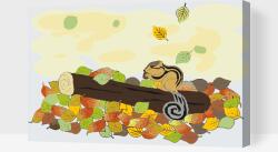  Festés számok szerint - Mókus makkal Méret: 40x60cm, Keretezés: Műanyagtáblával