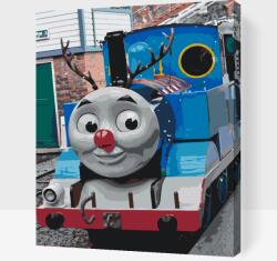  Festés számok szerint - Thomas és barátai Méret: 30x40cm, Keretezés: Műanyagtáblával
