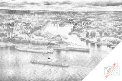  PontPöttyöző - Rajna Méret: 40x60cm, Keretezés: Kartonlemezen, Szín: Fekete