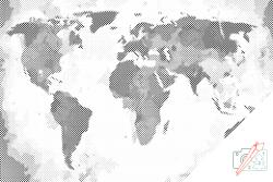  PontPöttyöző - Világtérkép 1 Méret: 40x60cm, Keretezés: Kartonlemezen, Szín: Zöld