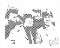 PontPöttyöző - Beatles Méret: 30x40cm, Keretezés: Műanyagtáblával, Szín: Zöld