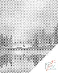 PontPöttyöző - Téli világ 2 Méret: 30x40cm, Keretezés: Műanyagtáblával, Szín: Fekete