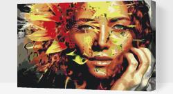  Festés számok szerint - Napraforgó mögé bújó nő Méret: 40x60cm, Keretezés: Kartonlemezen
