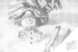 PontPöttyöző - Mosolygó hóember Méret: 40x60cm, Keretezés: Műanyagtáblával, Szín: Piros