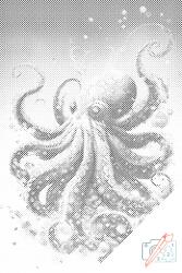  PontPöttyöző - Polip 2 Méret: 40x60cm, Keretezés: Kartonlemezen, Szín: Zöld