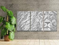 PontPöttyöző - Aranyos kis bulldog (3 db-os készlet) Méret: 40x60cm (3db), Keretezés: Műanyagtáblával, Szín: Kék