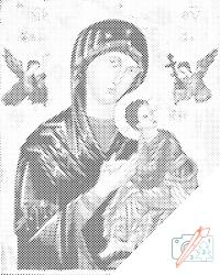  PontPöttyöző - Madonna 2 Méret: 30x40cm, Keretezés: Kartonlemezen, Szín: Fekete