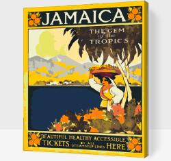 Festés számok szerint - Jamaica Méret: 40x50cm, Keretezés: Fatáblával