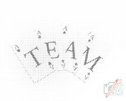  PontPöttyöző - Kártyacsapat Méret: 40x50cm, Keretezés: Műanyagtáblával, Szín: Kék