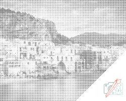 PontPöttyöző - Palermo, Olaszország Méret: 40x50cm, Keretezés: Műanyagtáblával, Szín: Fekete