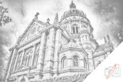 PontPöttyöző - Mainzi Krisztus-templom Méret: 40x60cm, Keretezés: Műanyagtáblával, Szín: Fekete