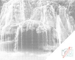 PontPöttyöző - Bigar-vízesés, Románia Méret: 30x40cm, Keretezés: Fatáblával, Szín: Piros