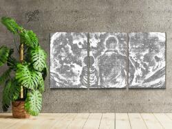 PontPöttyöző - Apa, lánya és a világűr (3 db-os készlet) Méret: 40x60cm (3db), Keretezés: Kartonlemezen, Szín: Zöld