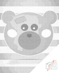  PontPöttyöző - Medve a plakátról Méret: 40x50cm, Keretezés: Kartonlemezen, Szín: Fekete