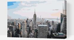  Festés számok szerint - New York - Kilátás a városra Méret: 40x60cm, Keretezés: Fatáblával