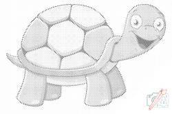  PontPöttyöző - Boldog teknős Méret: 40x60cm, Keretezés: Műanyagtáblával, Szín: Fekete