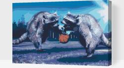  Festés számok szerint - Állatos kosárlabda Méret: 40x60cm, Keretezés: Kartonlemezen