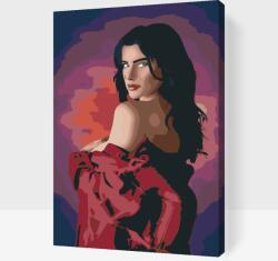 Festés számok szerint - Nő ingben Méret: 40x60cm, Keretezés: Műanyagtáblával