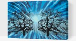 Festés számok szerint - Arcok fában Méret: 40x60cm, Keretezés: Kartonlemezen