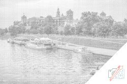  PontPöttyöző - Wawel, Krakkó, Lengyelország Méret: 40x60cm, Keretezés: Műanyagtáblával, Szín: Piros