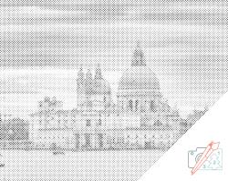  PontPöttyöző - Szent Márk-székesegyház, Velence Méret: 40x50cm, Keretezés: Műanyagtáblával, Szín: Kék