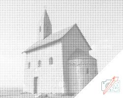  PontPöttyöző - Dražovcei templom, Nyitra, Szlovákia Méret: 30x40cm, Keretezés: Műanyagtáblával, Szín: Fekete