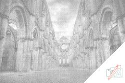  PontPöttyöző - San Galgano apátság, Toszkána Méret: 40x60cm, Keretezés: Kartonlemezen, Szín: Piros