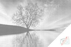  PontPöttyöző - Esti hangulat Méret: 40x60cm, Keretezés: Műanyagtáblával, Szín: Piros