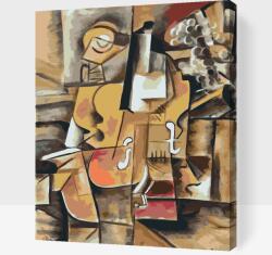  Festés számok szerint - Hegedű és szőlők Picasso Méret: 40x50cm, Keretezés: Fatáblával