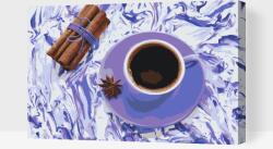  Festés számok szerint - Kávé fahéjjal Méret: 40x60cm, Keretezés: Műanyagtáblával