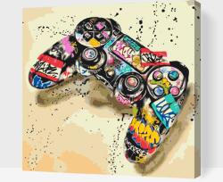  Festés számok szerint - Playstation kontroller Méret: 50x50cm, Keretezés: Műanyagtáblával