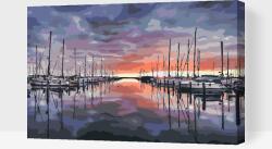 Festés számok szerint - Warnemündei kikötő Méret: 40x60cm, Keretezés: Műanyagtáblával