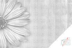 PontPöttyöző - Sárga gerbera Méret: 40x60cm, Keretezés: Kartonlemezen, Szín: Zöld