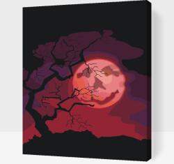  Festés számok szerint - Kísérteties hold 2 Méret: 40x50cm, Keretezés: Műanyagtáblával