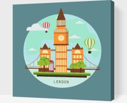  Festés számok szerint - London, Nagy-Britannia Méret: 50x50cm, Keretezés: Műanyagtáblával