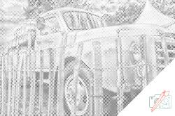  PontPöttyöző - Volvo teherautó Méret: 40x60cm, Keretezés: Műanyagtáblával, Szín: Fekete
